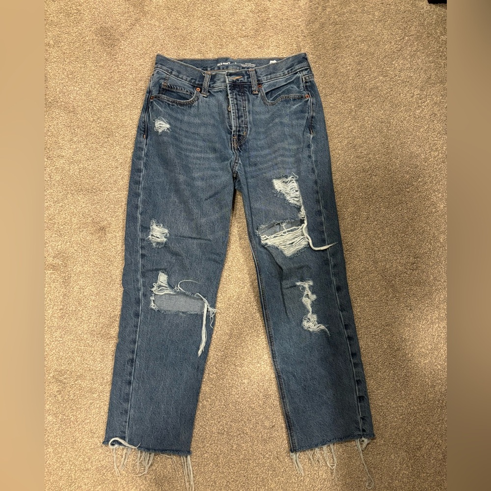 Old Navy slouchy straight high rise jean